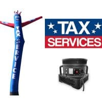 Tax Service Tube Man & Tax Services Vinyl Banner – Pack of 2 with Blower