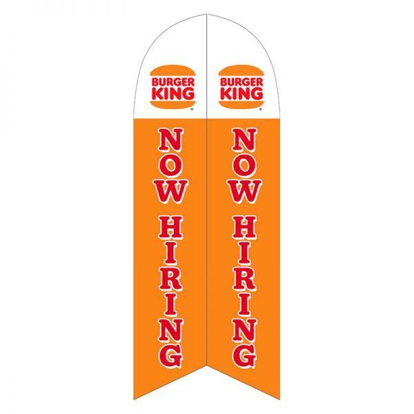 burger king now hiring feather flag feather flag nation custom