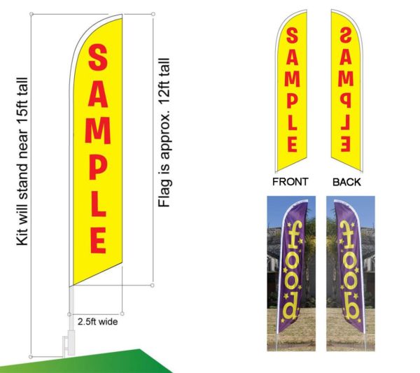 Stock Feather Flag Dimensions and Specs