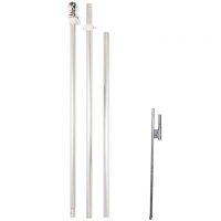 10ft Easy Install Outdoor 3×5 or 2×3 Foot Tangle Free Flagpole with Ground Stake by FFN