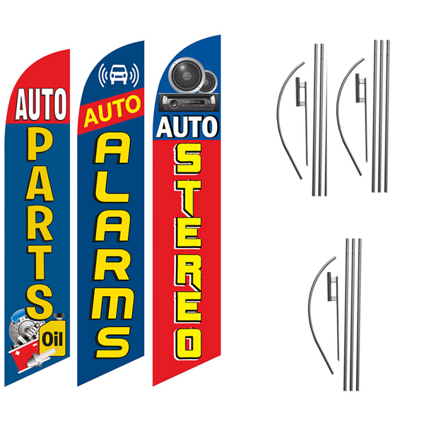 AUTO-PARTS-AUTO-ALARMS-AUTO-STEREO-MECHANIC-SHOP-FEATHER-FLAGS-GREAT-FOR-AUTO-SHOPS-