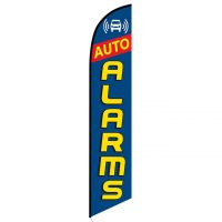 Auto Alarms blue  Banner Flag