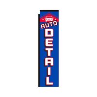 Auto Detail blue rectangle flag