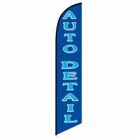 Auto detail blue banner flag