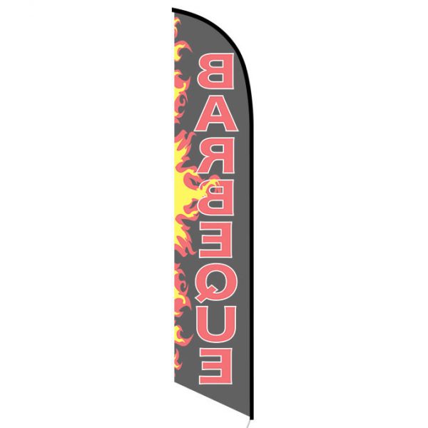 Barbeque Flames Feather Flag