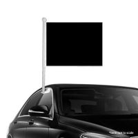 Solid Black Window Clip-on Flag