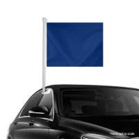 Solid Dark Blue Window Clip-on Flag