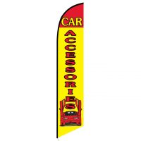 Car Accessories Yellow and Red Feather Flag