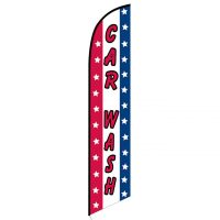 Car wash patriotic feather flag