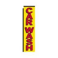 yellow Car Wash rectangle flag