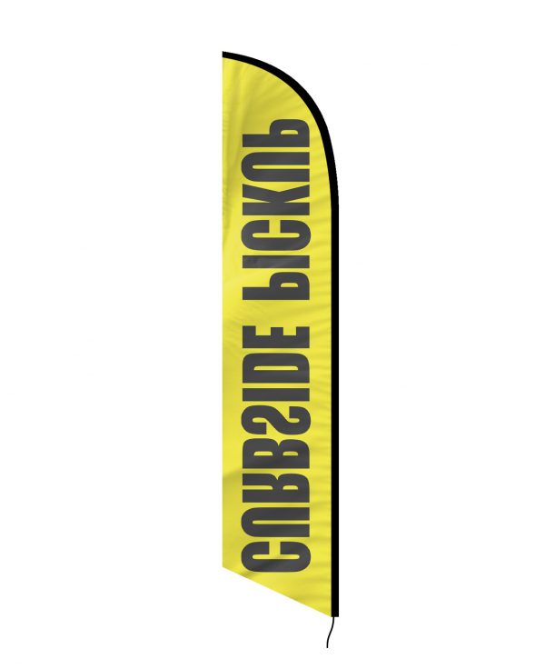 Curbside Pickup Feather Flag Single Sided_FFN-CP-02452 Back Side