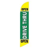 Drive Thru Open Feather Flag Kit with Ground Stake