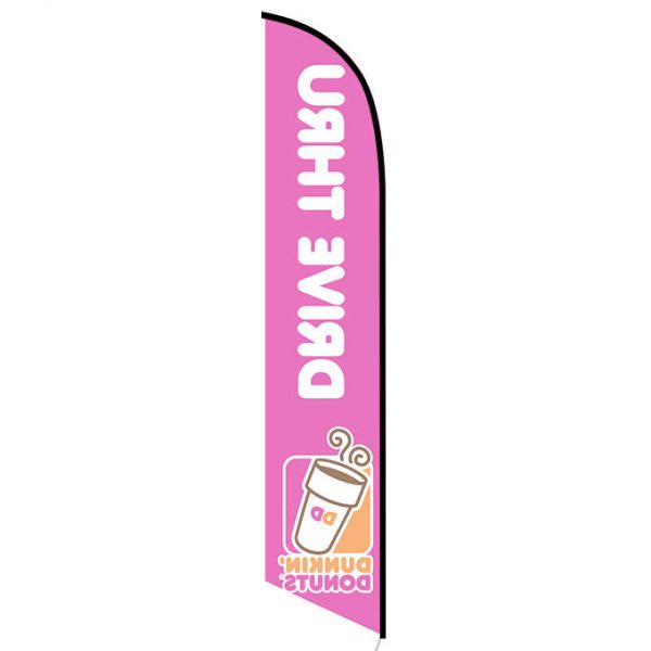 Dunkin Donuts Drive Thru feather flag