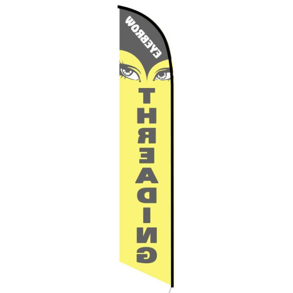 Eyebrow Threading feather flag