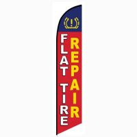 Flat Tire Repair feather flag