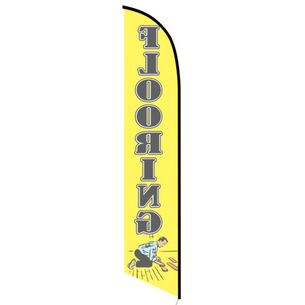 Flooring yellow feather flag