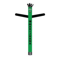 Green Marijuana Inflatable Tube Man – 18ft air powered puppet dancer