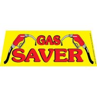 Gas Saver windshield banner