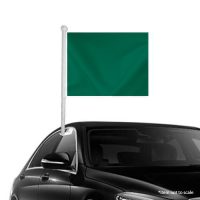 Solid Dark Green Window Clip-on Flag