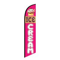 Ice Cream Feather Flag (Pink)