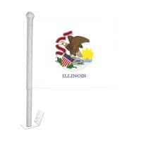 Illinois Window Clip-on Flag