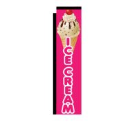 Ice Cream Rectangle Banner Feather Flag