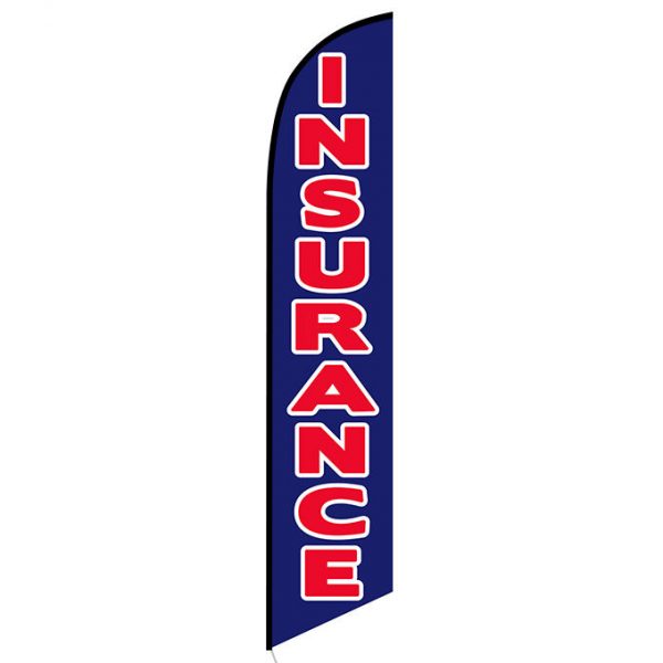 Insurance blue feather flag