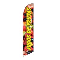 Jugos De Frutas Feather Flag