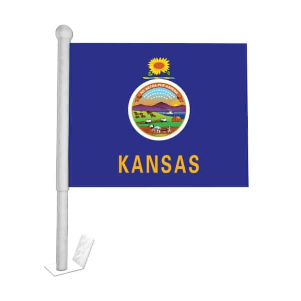 Kansas State Car Flag