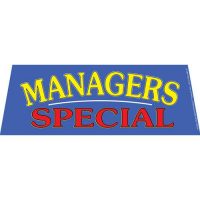 Managers Special windshield banner