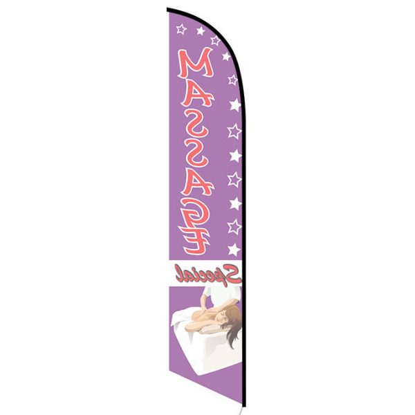 Massage special feather flag