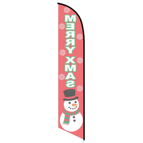 Merry Xmas feather flag