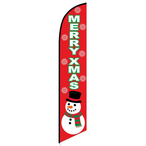 Merry Xmas feather flag