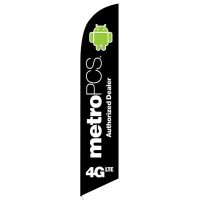 MetroPCS 4GLTE Black Feather Flag