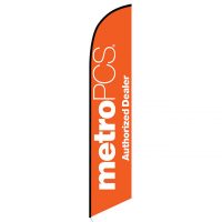 MetroPCS Authorized Dealer orange Feather Flag