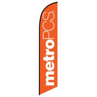 MetroPCS Orange Feather Flag