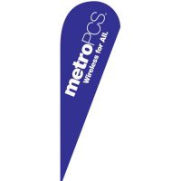 Metropcs purple Teardrop Flag