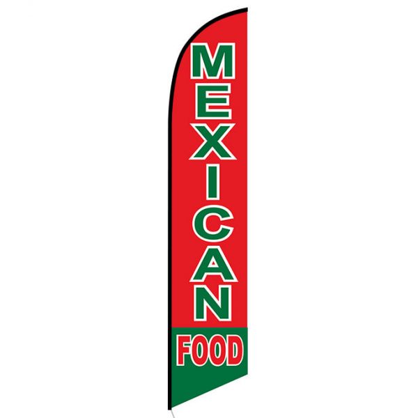 Mexican Food Feather Flag