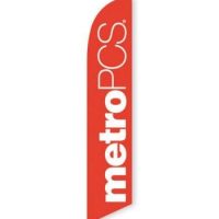 MetroPCS Orange Feather Flag