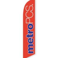 MetroPCS Orange Feather Flag