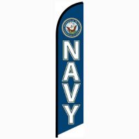 Navy Feather Flag