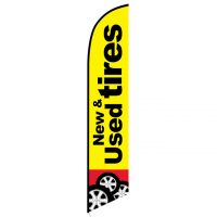 New and Used Tires feather flag