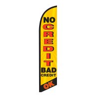 No Credit Bad Credit OK Feather Flag