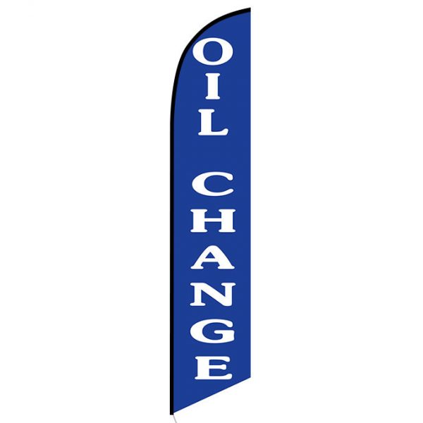 Oil Change blue Feather Flag FFN-5475 front