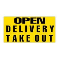 Open Delivery Take Out Vinyl Banner