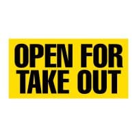 Open for Take Out Vinyl Banner