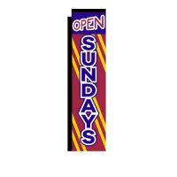 Open Sundays Rectangle Banner Flag