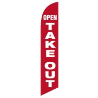 Open Take Out Feather Flag Kit with Ground Stake