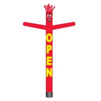 Open Inflatable Tube Man Red 18ft air powered dancer for outdoors