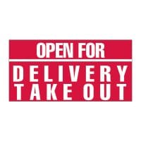 Open for Delivery Take Out Vinyl Banner